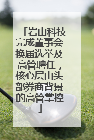 岩山科技完成董事会换届选举及高管聘任，核心层由头部券商背景的高管掌控