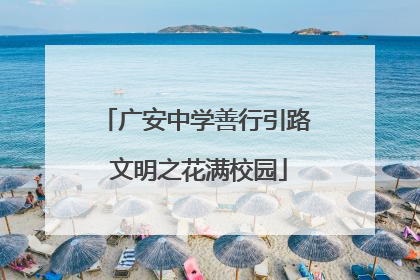 广安中学善行引路 文明之花满校园