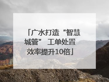 广水打造“智慧城管” 工单处置效率提升10倍