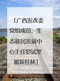 广西发改委党组成员、生态移民发展中心主任罗试坚履新桂林