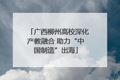 广西柳州高校深化产教融合 助力“中国制造”出海