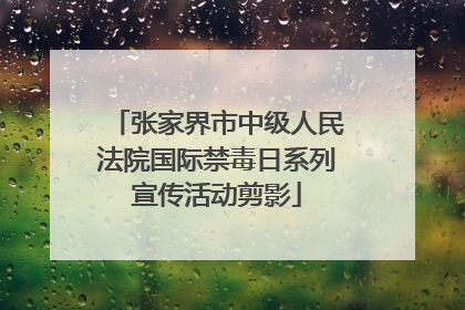 张家界市中级人民法院国际禁毒日系列宣传活动剪影