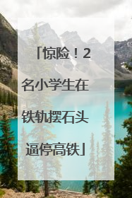 惊险！2名小学生在铁轨摆石头逼停高铁