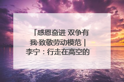 感恩奋进 双争有我·致敬劳动模范｜李宁：行走在高空的“电网卫士”