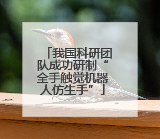 我国科研团队成功研制“全手触觉机器人仿生手”