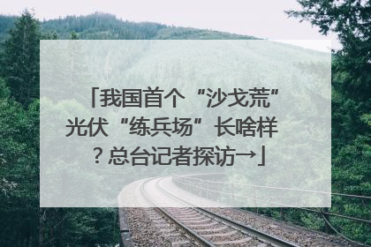 我国首个“沙戈荒”光伏“练兵场”长啥样？总台记者探访→
