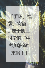 手环、福袋、寄语……属于初三同学的“中考加油跑”来啦！
