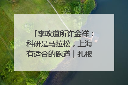李政道所许金祥：科研是马拉松，上海有适合的跑道｜扎根上海，从0到1