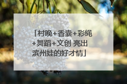 村晚+香囊+彩绳+舞蹈+文创 亮出滨州娃的好才情
