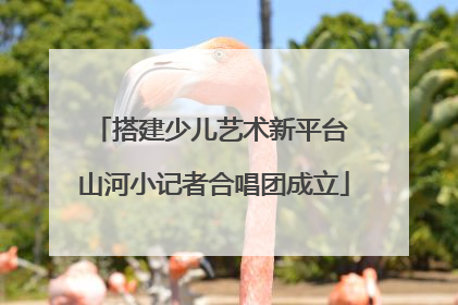 搭建少儿艺术新平台 山河小记者合唱团成立