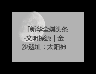新华全媒头条·文明探源｜金沙遗址：太阳神鸟起飞的地方