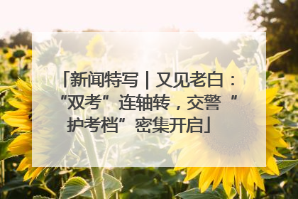 新闻特写｜又见老白：“双考”连轴转，交警“护考档”密集开启