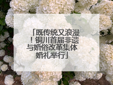 既传统又浪漫！铜川首届非遗与婚俗改革集体婚礼举行