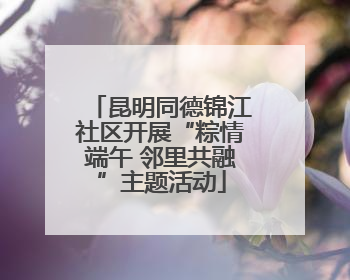 昆明同德锦江社区开展“粽情端午 邻里共融”主题活动