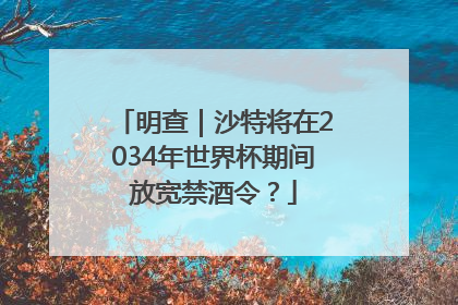 明查｜沙特将在2034年世界杯期间放宽禁酒令？