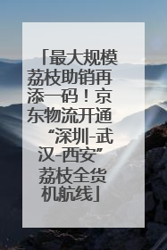 最大规模荔枝助销再添一码！京东物流开通“深圳-武汉-西安” 荔枝全货机航线