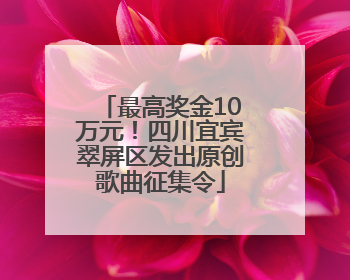 最高奖金10万元！四川宜宾翠屏区发出原创歌曲征集令
