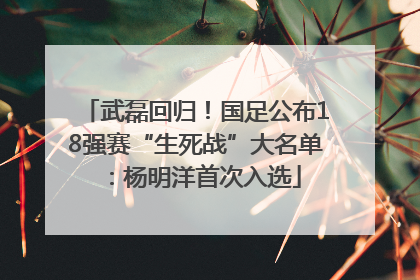 武磊回归！国足公布18强赛“生死战”大名单：杨明洋首次入选