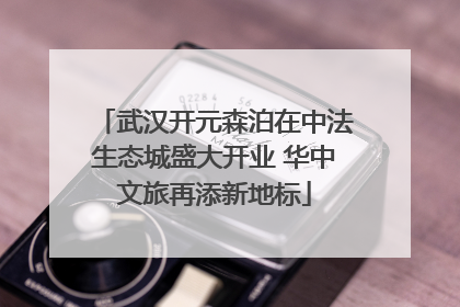 武汉开元森泊在中法生态城盛大开业 华中文旅再添新地标