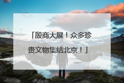 殷商大展！众多珍贵文物集结北京！