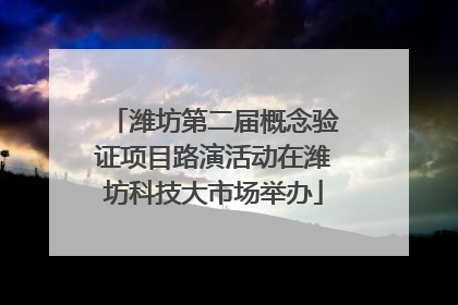 潍坊第二届概念验证项目路演活动在潍坊科技大市场举办