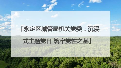永定区城管局机关党委：沉浸式主题党日 筑牢党性之基