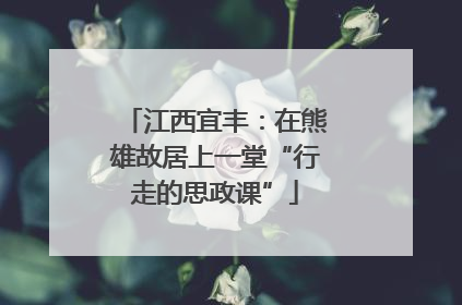 江西宜丰：在熊雄故居上一堂“行走的思政课”