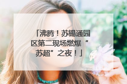 沸腾！苏锡通园区第二现场燃爆“苏超”之夜！