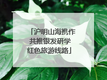 沪明山海携作 共推银发研学红色旅游线路