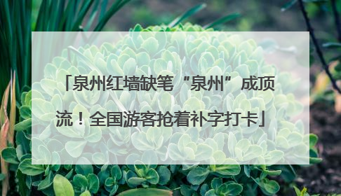 泉州红墙缺笔“泉州”成顶流！全国游客抢着补字打卡