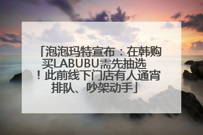 泡泡玛特宣布：在韩购买LABUBU需先抽选！此前线下门店有人通宵排队、吵架动手