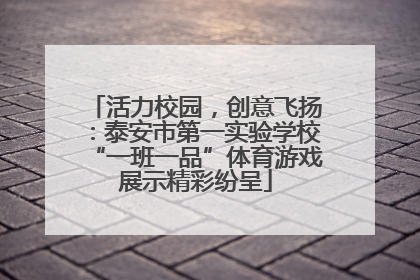 活力校园，创意飞扬：泰安市第一实验学校“一班一品”体育游戏展示精彩纷呈