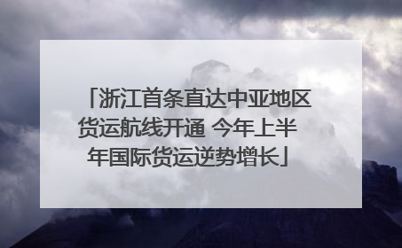 浙江首条直达中亚地区货运航线开通 今年上半年国际货运逆势增长
