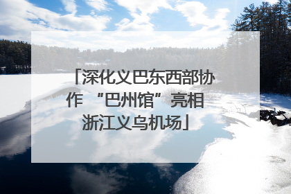 深化义巴东西部协作 “巴州馆”亮相浙江义乌机场