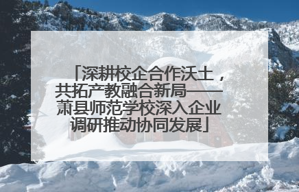 深耕校企合作沃土，共拓产教融合新局——萧县师范学校深入企业调研推动协同发展