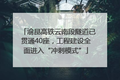 渝昆高铁云南段隧道已贯通40座，工程建设全面进入“冲刺模式”