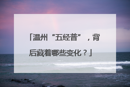 温州“五经普”，背后藏着哪些变化？