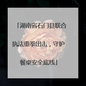 湖南省石门县联合执法重拳出击，守护餐桌安全底线