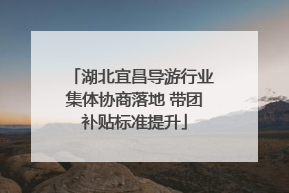 湖北宜昌导游行业集体协商落地 带团补贴标准提升