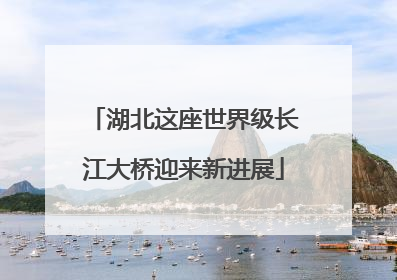 湖北这座世界级长江大桥迎来新进展