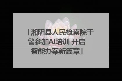 湘阴县人民检察院干警参加AI培训 开启智能办案新篇章