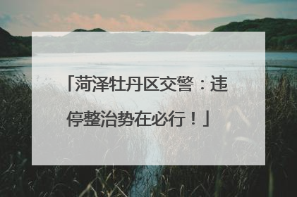 菏泽牡丹区交警：违停整治势在必行！