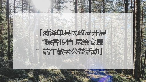菏泽单县民政局开展“粽香传情 扇绘安康”端午敬老公益活动