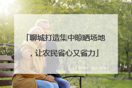 聊城打造集中晾晒场地，让农民省心又省力