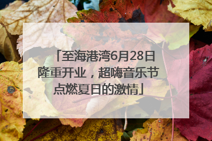 至海港湾6月28日隆重开业，超嗨音乐节点燃夏日的激情
