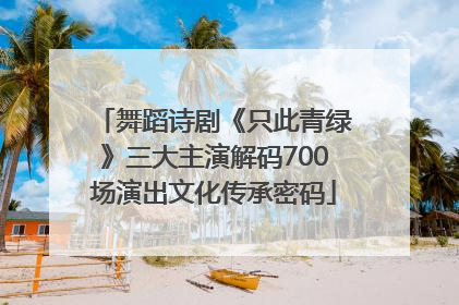 舞蹈诗剧《只此青绿》三大主演解码700场演出文化传承密码