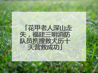 花甲老人深山走失，福建三明消防队员携搜救犬历十天营救成功
