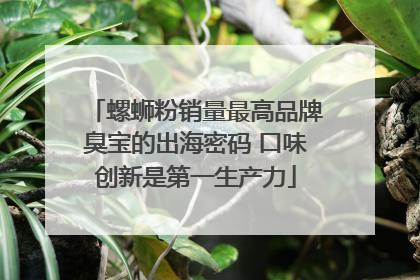 螺蛳粉销量最高品牌臭宝的出海密码 口味创新是第一生产力