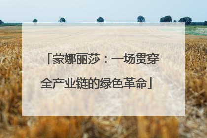 蒙娜丽莎：一场贯穿全产业链的绿色革命