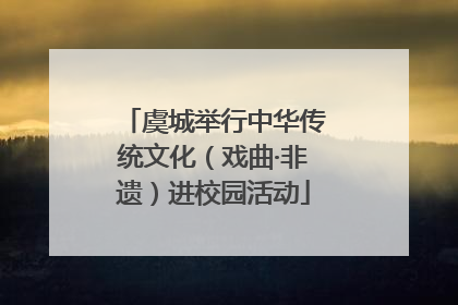 虞城举行中华传统文化（戏曲·非遗）进校园活动
